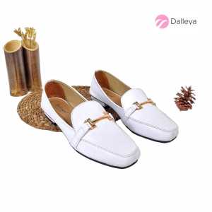 DALLEYA COLLECTION - Namira Sepatu Kerja Pantopel Variasi Pita Wanita Hak Chunky