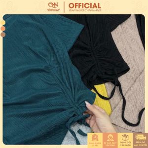 Set Đồ Bộ Nữ Mặc Nhà Quần Suông Áo Dây Rút Tà Xéo Gân Xốp Mặc Nhà Đi Chơi Đẹp Thời Trang Giá Rẻ Nhất Sale Ngay Tại Lazada