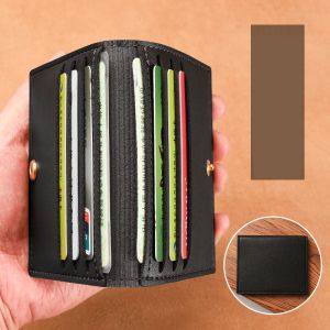 Leather Card Bag Slim And Compact Bank ID Card Case Drivers License Wallet Simple And Anti Demagnetization Card Holder