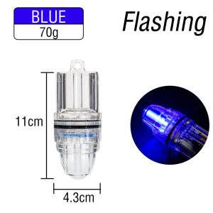 1 PC Portable LED Fishing Lure Night Light 6 Color Battery Powered Fishing Light Glow Underwater with Snap Connector Buckle Attracting Fish Lamp Waterproof