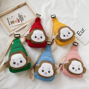 INDOLAPAK (261) Tas Anak Perempuan laki-laki / Tas Selempang Anak / Sekolah / Waistbag / Kids / Motif Monkey / Perempuan / Lucu / Terbaru Import