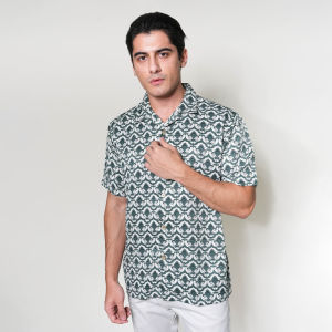 Casella Kemeja Lengan Pendek Kerah Terbuka | Cuban Camp Bowling Collar Xantif Edition