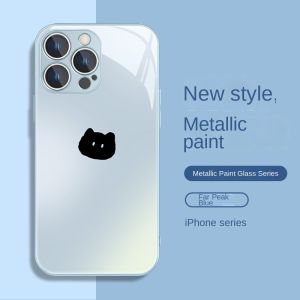 for Vivo case V40 V40Pro V30 V30Pro V29 5G V27 5G V27E V25PRO T1 5G V23 5G V23E 5G V21 5G V20PRO S1 Y36 Y27 5G Y16 4G Y21 Y21S Y21T Y33s Line cat simple back cover glass anti-drop and shock-proof