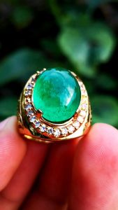 Batu Cincin Green Zambrud Zambia rasa colombia kristal hight Quality