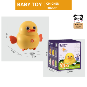 [KUNGFU BABY] TIKTOK Toys - Magnetic Cute Swing Chicken Troop Toys (Same Style)   抖音爆红玩具 - 电动摇摆小鸡小分队可爱萌鸡玩具