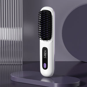 [🇵🇭 Stock&COD] Hair Straightener Comb Wireless Ionic Hair Straightener Brush Comb Curling Iron USB Portable Hair Straightener Wireless Cordless Straightener