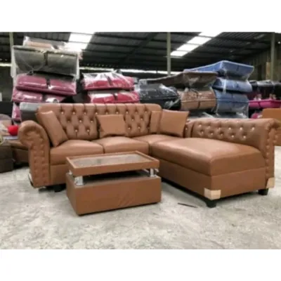 Sofa l putus kancing flower