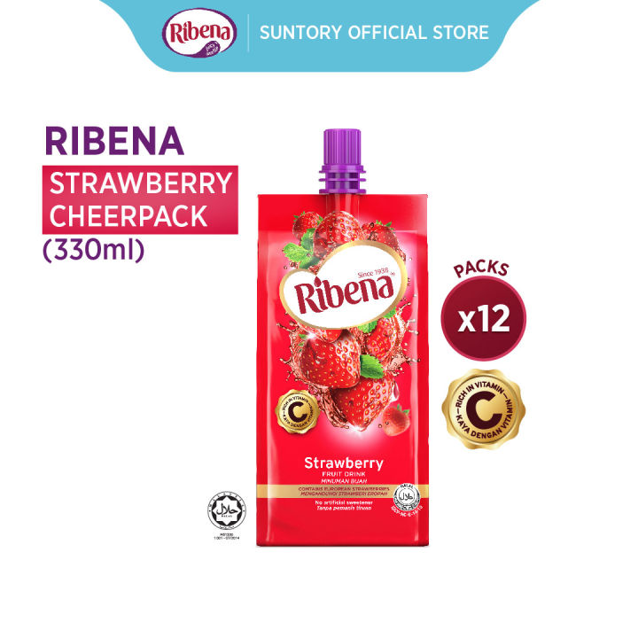 Ribena Cheerpack Strawberry 300ml x 12s | Lazada