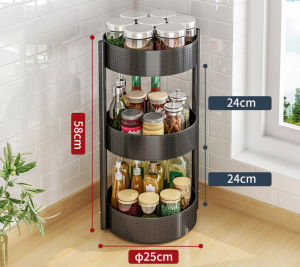 Kitchen 360degree Rotating Rack / Spice Rack / Lazy Susan [Dear J]