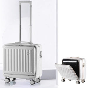 16"18" 20 Inch Carrier Womens Laptop Small Carry on Cabin Front Open Travel Suitcase With Silent Wheels Password Lock Trolley Rolling Luggage Bag For Men Free Shipping