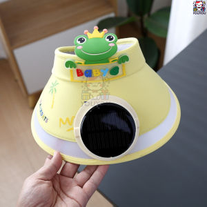 [SG Seller]Kids Cartoon Animal Sun Hat Built In Solar Fan UV Protection Cooling Adjustable Cap for Outdoor Activity