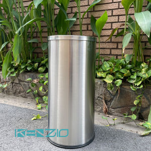 Thùng rác nắp lật xoay KENZIO màu INOX K-A35-F (SS)