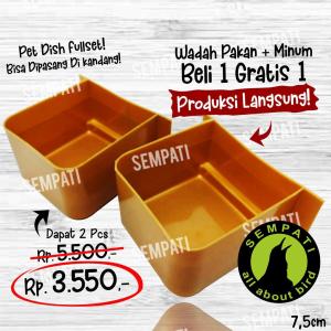 SEMPATI Cepuk Kembang Kecil Elite Song Wadah Tempat Makan Pakan Minum Burung Cepuk Pleci Kolibri Ciblek Sogon Lovebird Kenari Murai Kacer Dll CKEKCES 1 Psc (Isi 2)