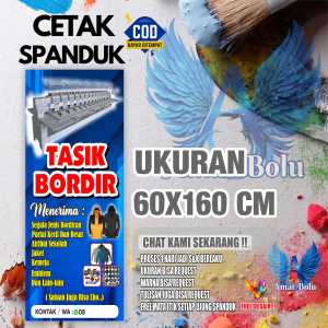 Cetak Spanduk Cetak Banner SPANDUK JAHIT BORDIR VERMAK Costom Desain