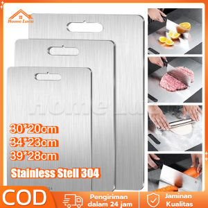 Talenan Stainless Stell 304 Tatakan Memotong Higienis Anti Karat 30*20CM/39×28 Talenan Stainless 304 Dua Sisi Talenan Multifungsi