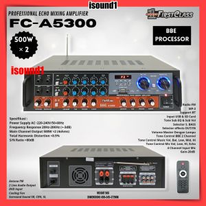 AMPLI MIXER FIRSTCLASS FC A5300 AMPLIFIER FCA5300 FC A 5300 BLUETOOTH