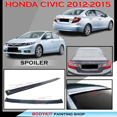 HONDA CIVIC FB 2012-2015 REAR ROOF SPOILER WING GLASS SPOILER-MATERIAL PU GETAH BODYKIT