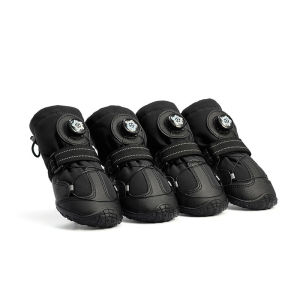 HamshMoc Pet Dog Shoes Durable Rubber Sole Adjustable Drawstring Night Safety Booties For Adventure Walking