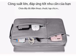 Túi chống sốc Laptop 15 inch nhiều ngăn có quai cầm KAYOND chất lượng cao