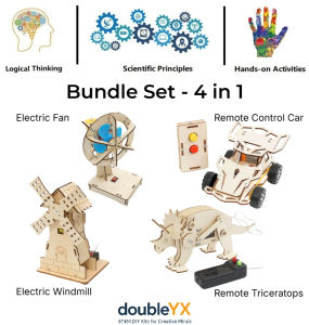 [SG Seller] STEM DIY Kit 4-in-1 Bundle Kids Wooden Engineering Project | Hands-On Assembly Toy