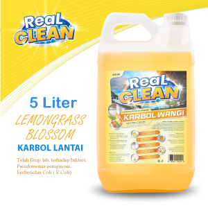 Real Clean Karbol Sereh Lemongrass Blossom Anti Bacterial  - Pembersih Lantai Kamar Mandi Anti Bakteri Wangi Lemon & Sereh
