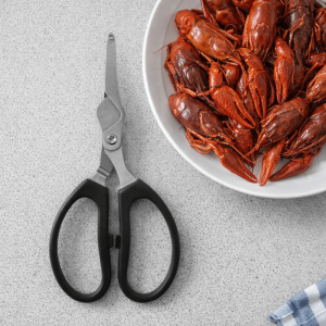 OOG Stainless Steel Crayfish Scissor Non-slip Handle Labor-saving Lobster Scissor Durable Professional Shrimp Peeler Seafood Market