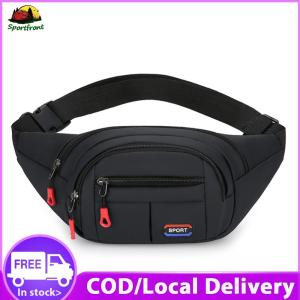 🔥[Local Delivery] Men Women Crossbody Bag with 4-Zipper Pockets Chest Bag with Adjustable Strap Belt Bag for Travel Hiking Running