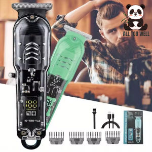 Transparent Body Electric Hair Clipper Professional Trimmer USB Rechargeable Hair Cutting Machine For Men Holiday Gift For Him