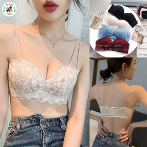 Fin Fin บรา ไร้โครง ไร้ขอบ ลูกไม้ ดันทรง ฟองหนา ถอดสายได้ เกาะอก ชุดชั้นใน ผู้หญิง ยกทรง เสื้อใน ไซส์ 32-38 เซ็กซี่
