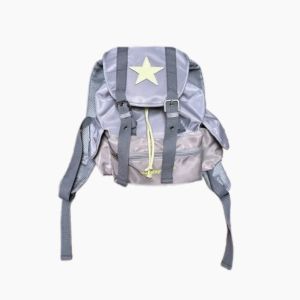 CRNGW Large Capacity Lucky Star Backpack Y2K Korean Style Hiking Camping Bag Cartoon Nylon Drawstring Schoolbag Students