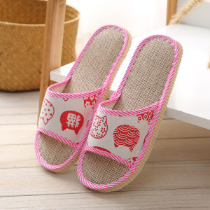 Linen Home Mens Womens Indoor Soft Sole Hotel Guest Slippers