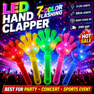 28CM LED Hand Clapper Rainbow Light Up Clap Toy Flashing Party Concert Cheer Event Festival Supplies