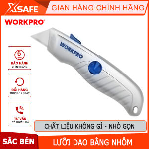 Dao tiện ích có lưỡi cắt bằng nhôm lưỡi dao tự động thu vào Workpro - WP213007