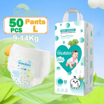 Sumikko 50 PCS diaper for Baby Unisex Ultra thin and dry Breathable diapers Pull-up Pants$$