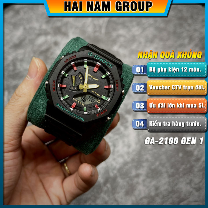 Đồng hồ nam G-SHOCK GA-2100TH-1A GEN 1 Dây vỏ nhựa - Full chức năng ...