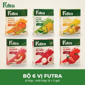 [MUA 2 TẶNG 1] Combo Trà Hòa Tan Futra 2-3 Hộp (12 Gói/Hộp) Đào Cam Sả Tắc Mật Ong Vải Dâu Gừng Đào - Trà Trái Cây