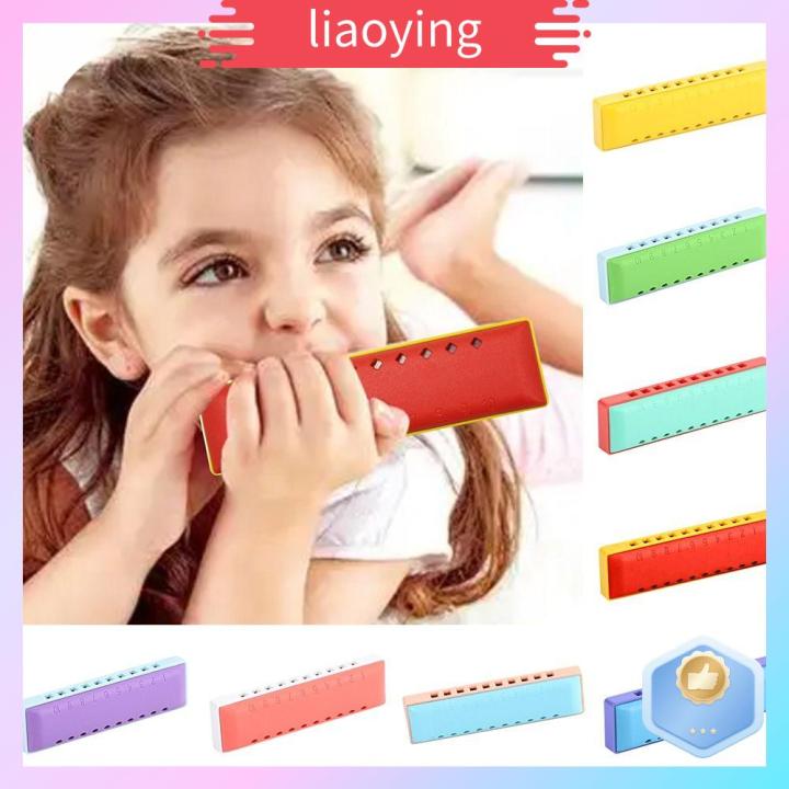 LIAOYING Nhựa Kèn harmonica 10 lỗ Giai điệu C Đầy màu sắc Nội tạng ...