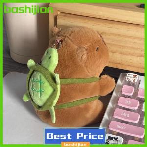 bashijian Kawaii Plush snotty capybara พวงกุญแจน่ารักกับกระเป๋าเต่าพวงกุญแจตุ๊กตาสร้างสรรค์ตุ๊กตายัดนุ่นของเล่นของขวัญวันเกิด