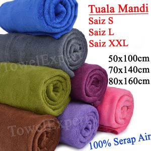 tuala mandi dewasa extra large saiz besar kanak-kanak budak bath towel adult kids serap air microfiber 80*160cm 70*140cm 50*100cm Microfibre senang kering