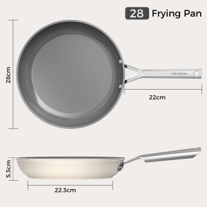 Nanturepan Etched Honeycomb Frying Pan 7.8cm Deep Frying Pan No PFAS& PTFE& PFOA Suitable for All Stoves