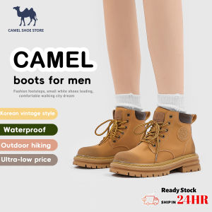 cowboy waterproof boots mens boots chunky outdoor martin boots military boots new thick fashion korean work shoes trend timberland shoes for men boots High Cut british hiking Boots