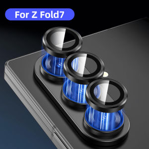 FONKEN 3Pcs Pack Camera Lens Protector For Samsung Galaxy Z Fold 7 Full Cover Anti-Scratch Metal Ring HD Tempered Glass