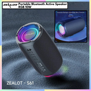FAST DELIVERY ZEALOT Speaker Bluetooth Mini Portable Full Bass Active RGB Outdoor 10W
