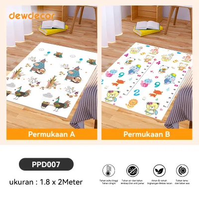 [180cm x 200cm]Karpet / Playmat Bayi Tebal Lipat – Alas Bermain Anak & Bayi Empuk dan Mudah Dibersihkan