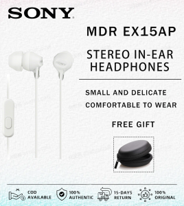 Sony MDR-EX15AP/ mdr-ex255ap Tai nghe âm thanh nổi 3.5mm tai nghe có dây thể thao Tai nghe nhét tai earbuds có micrô
