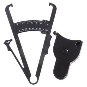 Retractable Body Measurement Tape Inches Centimeter Y Shape Design Portable Skin Fold Caliper Set for Fitness Measuring