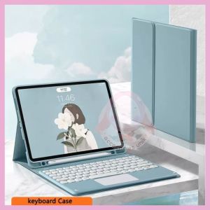Flip smart Keyboard Trackpad Touchpad leather Case untuk ipad 7/8/9 10.2 Inch Sarung casing kasing
