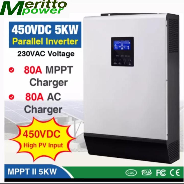 5KW Solar Hybrid Inverter 48 V 80A 220VAC 450VDC Pure Sine Wave Build ...