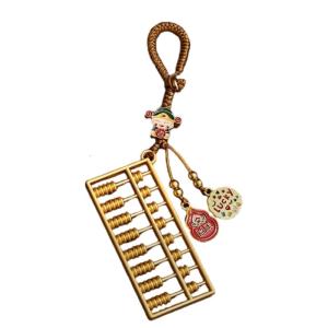 Thanh lịch Bạc Bàn tính Keyring Mặt dây chuyền quyến rũ cho các chuyên gia kinh doanh và doanh nhân tìm kiếm vận may sử dụng thường nhật