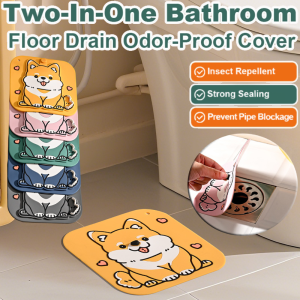 Anti-Odor Floor Drain Cover Two-In-One Bathroom Floor Drain Odor-Proof Cover Closed Silicone Mat Antireturn Odor Cover